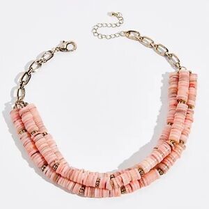 New Free People Riptide Choker Beaded Necklace Blush